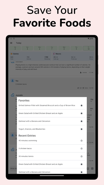 Journable: AI Calorie Counter - عکس برنامه موبایلی اندروید