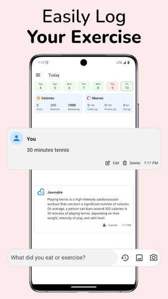 Journable: AI Calorie Counter - عکس برنامه موبایلی اندروید