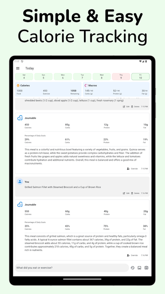 Journable: AI Calorie Counter - عکس برنامه موبایلی اندروید