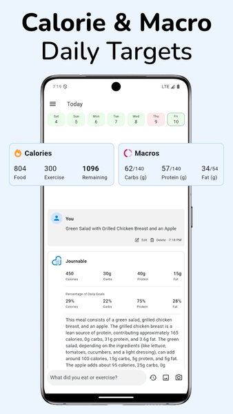 Journable: AI Calorie Counter - عکس برنامه موبایلی اندروید