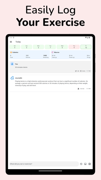 Journable: AI Calorie Counter - عکس برنامه موبایلی اندروید