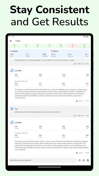 Journable: AI Calorie Counter - عکس برنامه موبایلی اندروید