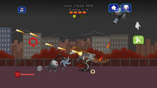 Robot Terminator T-Rex - Gameplay image of android game