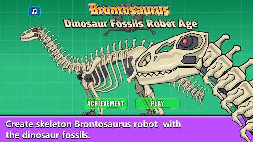 Brontosaur Dino Fossils Robot - Gameplay image of android game