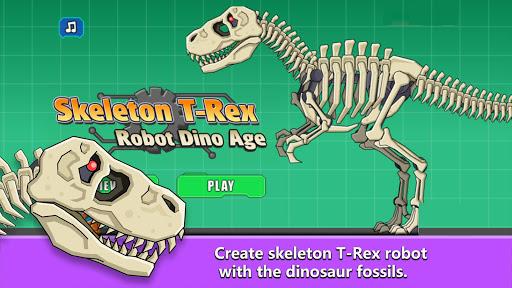 T-Rex Dinosaur Fossils Robot - Gameplay image of android game
