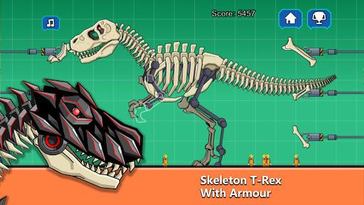 T-Rex Dinosaur Fossils Robot - Gameplay image of android game