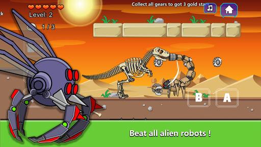 T-Rex Dinosaur Fossils Robot - Gameplay image of android game