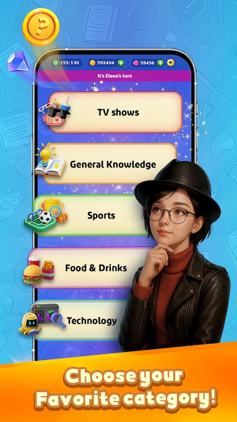 کوییزباز: کوییز صوتی آنلاین - Gameplay image of android game