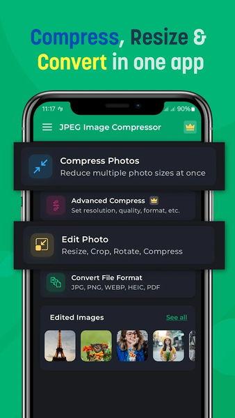 JPEG Image Compressor & Resize - عکس برنامه موبایلی اندروید