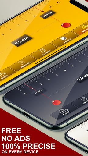 Ruler - Measuring Tape, Inches - عکس برنامه موبایلی اندروید