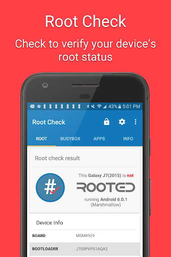 Root Check - Image screenshot of android app