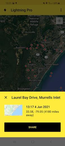 My Lightning Tracker & Alerts - Image screenshot of android app