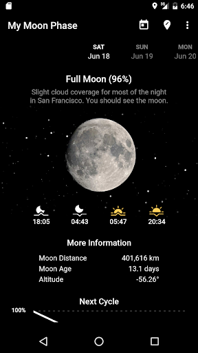 My Moon Phase - Lunar Calendar - Image screenshot of android app