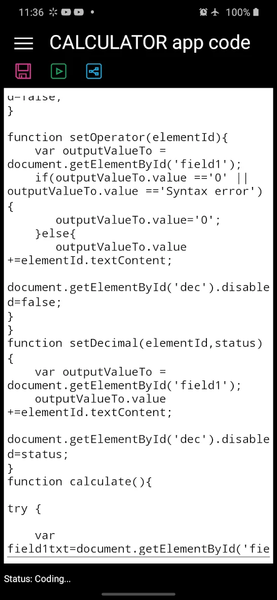 JavaScript Studio - عکس برنامه موبایلی اندروید