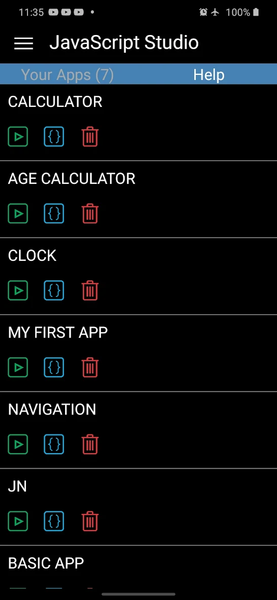 JavaScript Studio - عکس برنامه موبایلی اندروید