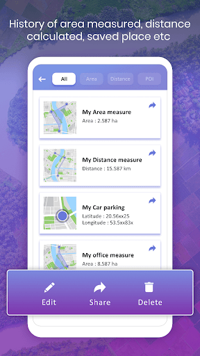 GPS Field Area Measure - عکس برنامه موبایلی اندروید
