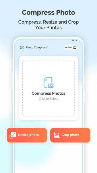 Photo Resize : Compress, Crop - عکس برنامه موبایلی اندروید
