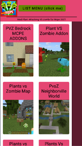 Plants Vs Zombie Bedrock Add-on Minecraft Mod