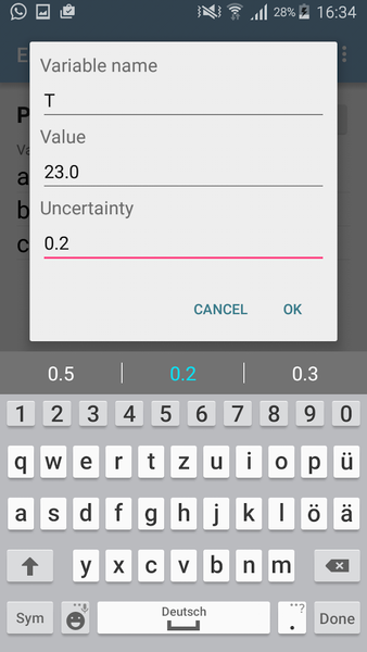 Error Propagation Calculator - عکس برنامه موبایلی اندروید