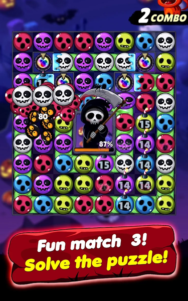 Witch Match Puzzle : Halloween - Gameplay image of android game