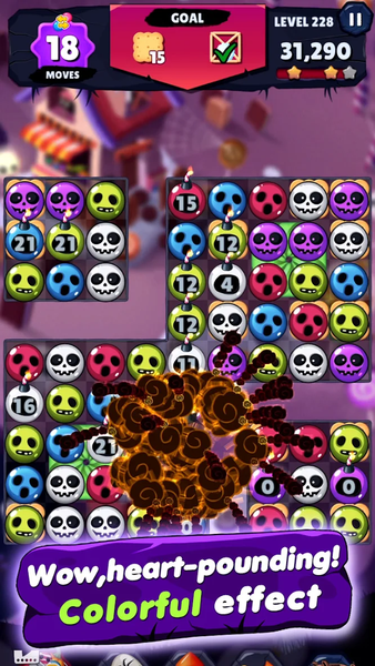 Witch Match Puzzle : Halloween - Gameplay image of android game