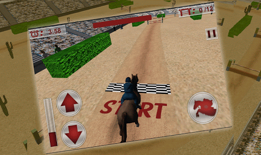 Jumping Horse Racing Simulator - Gameplay image of android game