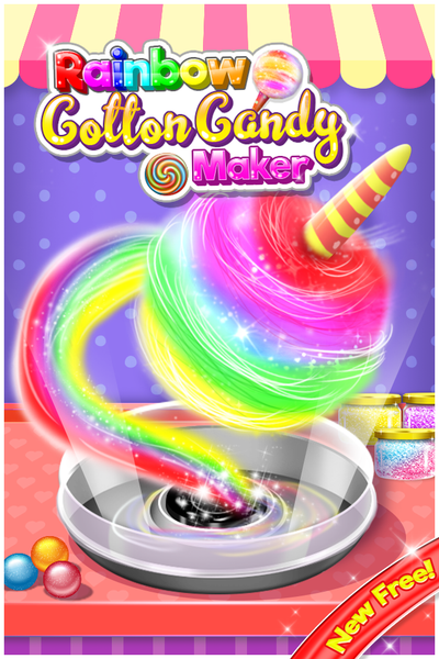 Rainbow Cotton Candy Maker - Gameplay image of android game