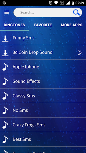 SMS Ringtones For Android - عکس برنامه موبایلی اندروید
