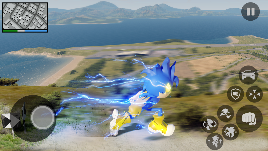 Blue Hero Rope Game - Gameplay image of android game