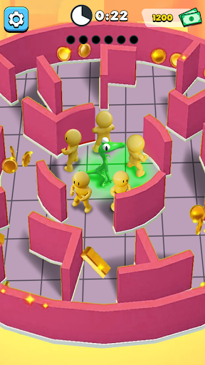 Blue Monster Hide and Seek - Gameplay image of android game