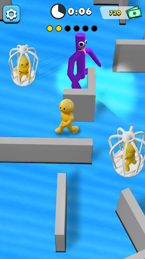 Blue Monster Hide and Seek - Gameplay image of android game