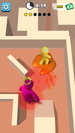 Blue Monster Hide and Seek - Gameplay image of android game