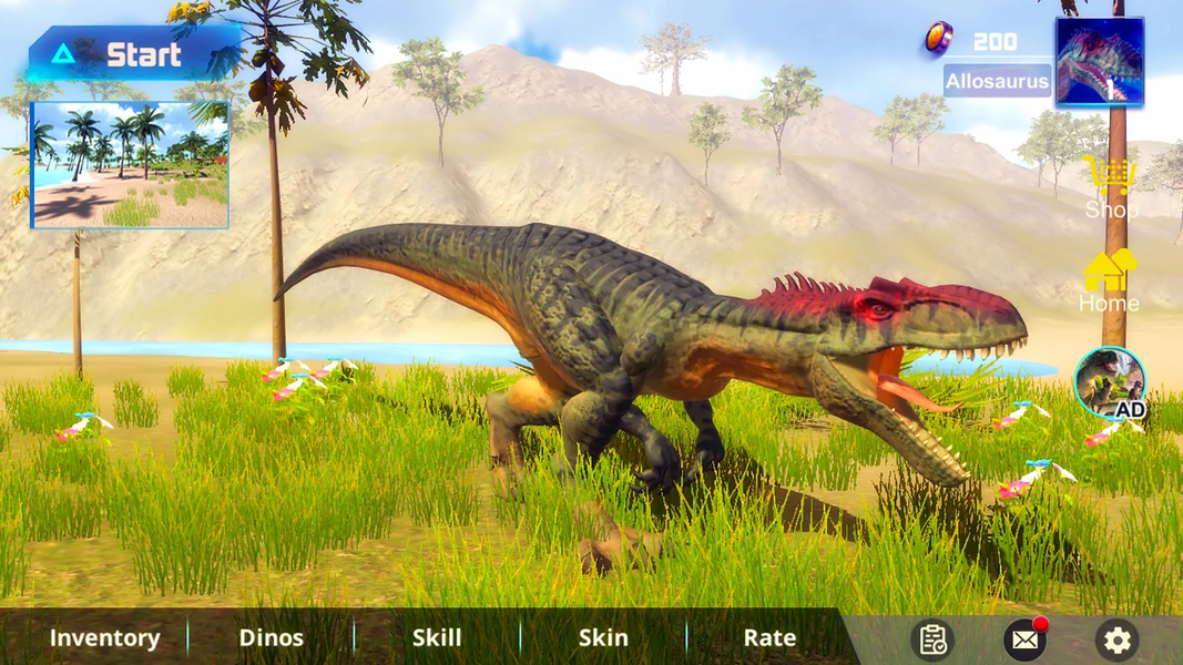 Allosaurus Simulator - Gameplay image of android game