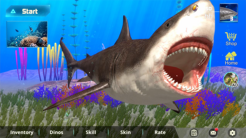 Megalodon Simulator - Gameplay image of android game