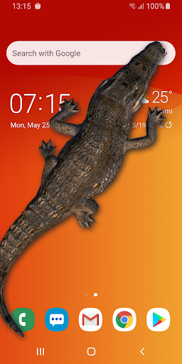 Crocodile in Phone Big Joke - Image screenshot of android app