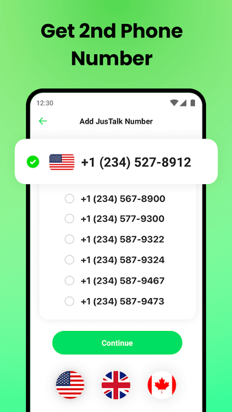 JusTalk 2nd Phone Number - عکس برنامه موبایلی اندروید