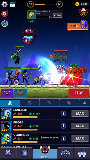 Idle Stick Heroes - Gameplay image of android game