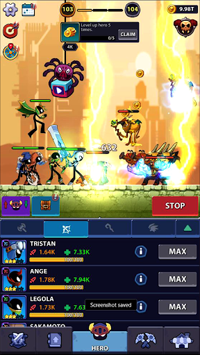 Idle Stick Heroes - Gameplay image of android game