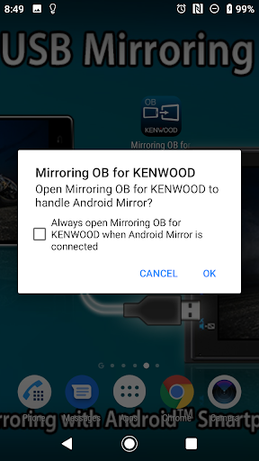 Mirroring OB for KENWOOD - Image screenshot of android app
