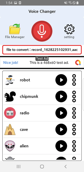 Voice Changer - عکس برنامه موبایلی اندروید
