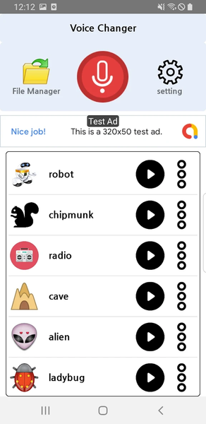 Voice Changer - Image screenshot of android app