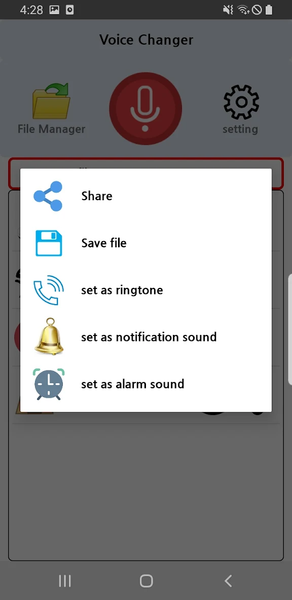 Voice Changer - عکس برنامه موبایلی اندروید