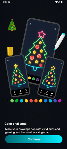 Glow Art Drawing - Image screenshot of android app