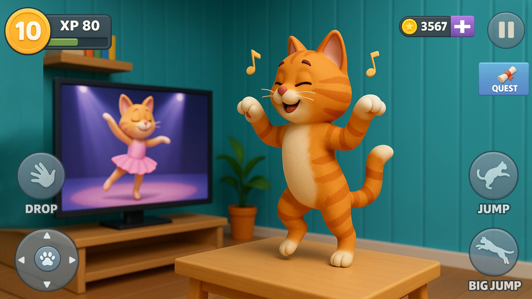Kitty vs Granny House Chaos - عکس بازی موبایلی اندروید