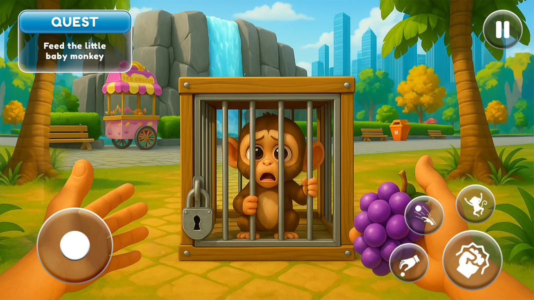 I'M Naughty Monkey Zoo Pranks - Gameplay image of android game