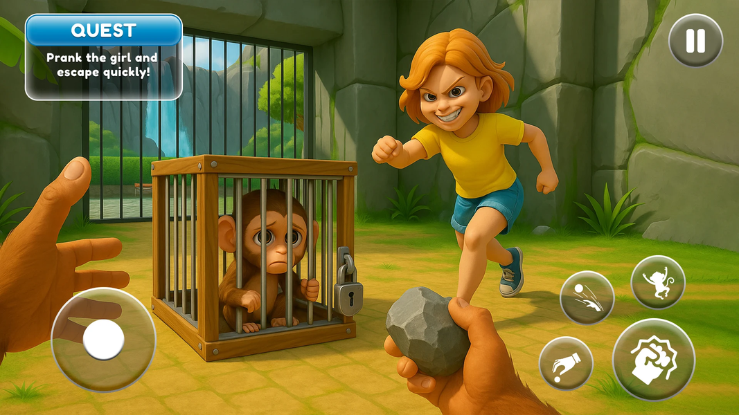 I'M Naughty Monkey Zoo Pranks - Gameplay image of android game