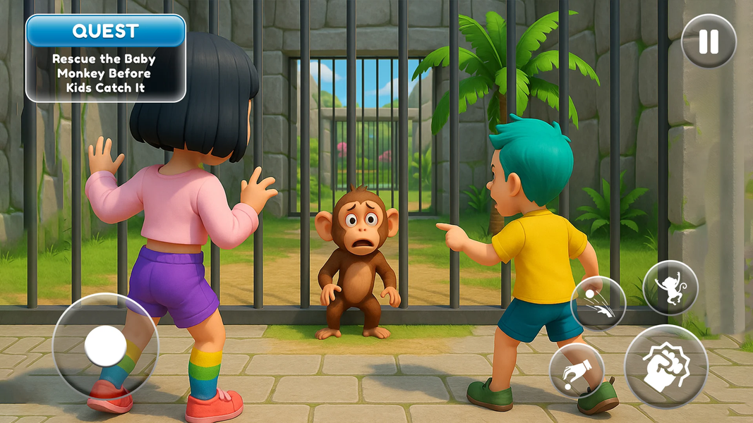 I'M Naughty Monkey Zoo Pranks - Gameplay image of android game