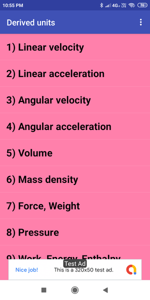 Physics Units - Image screenshot of android app