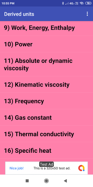 Physics Units - Image screenshot of android app
