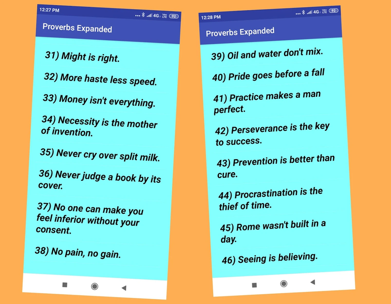 Proverbs With Meaning - Image screenshot of android app